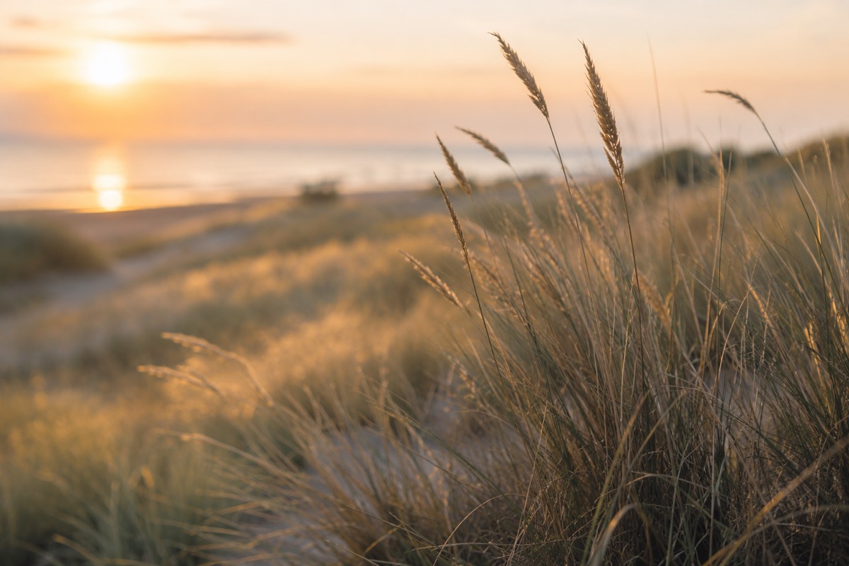 Dune de la Baie de Somme au lever du jour